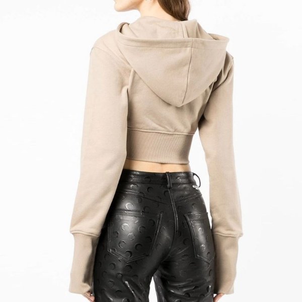 2023 Latest Fashion Custom Pullover Blank Hoodies Curved Hem Cotton sweatshirt Corset Style Hoodie For Women
