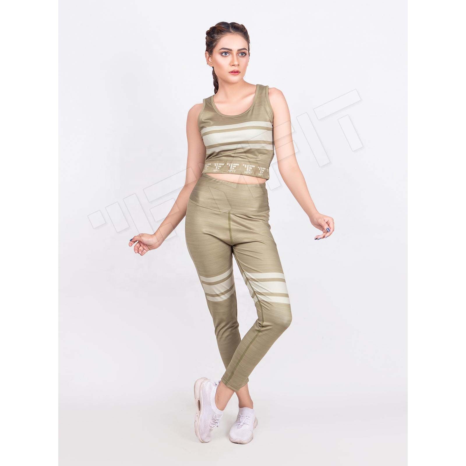 Women's High Quality Active Wear Gym Set Breathable XL Size T-Shirt Skinny Leggings Casual Style Solid Canvas Sports Outfit