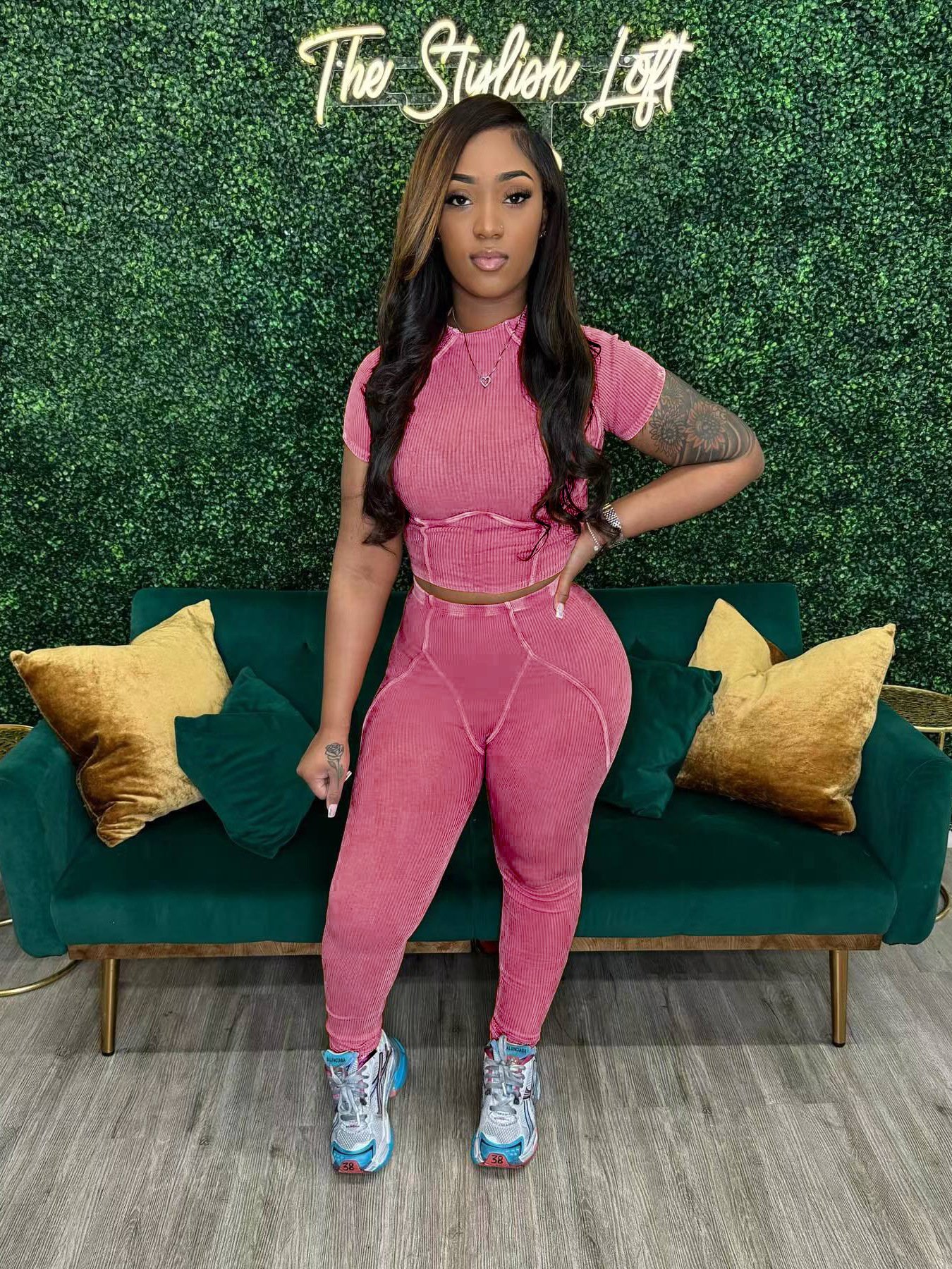 wholesale clothing female crop T shirt and pant suit 2 piece cotton hot selling 2024 custom tracksuit two women joggers sets