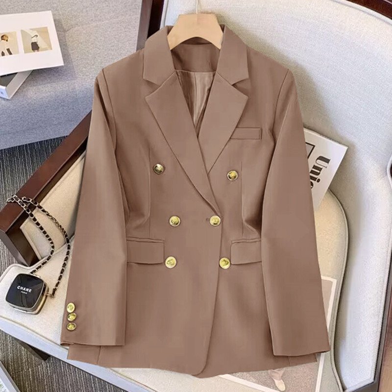 Candy color women blazer coat spring fall new ladies high end temperament popular suit pants two piece women's sets