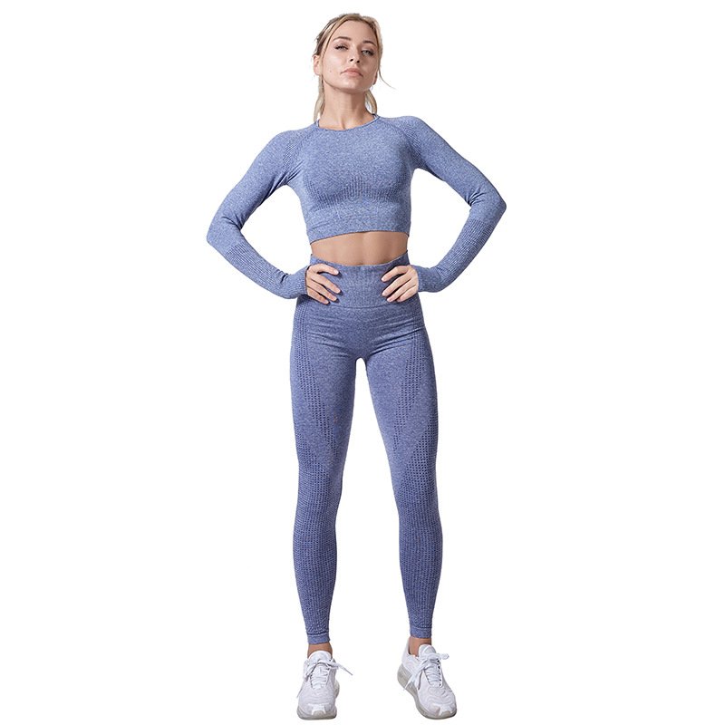 2022 high quality pink ribbed womens yoga sets seamless fitness yoga set 5 piezas