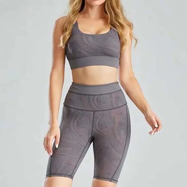 Summer outfits women's Sets Casual Sweat Suit Sleeveless Crop Top 2 Two Piece Women Shorts Set