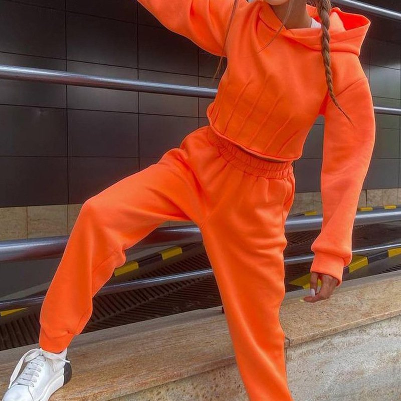 factory customized female long sleeve hoodie sets 80% cotton 20% polyester hybrid light gray tracksuit for women unisex