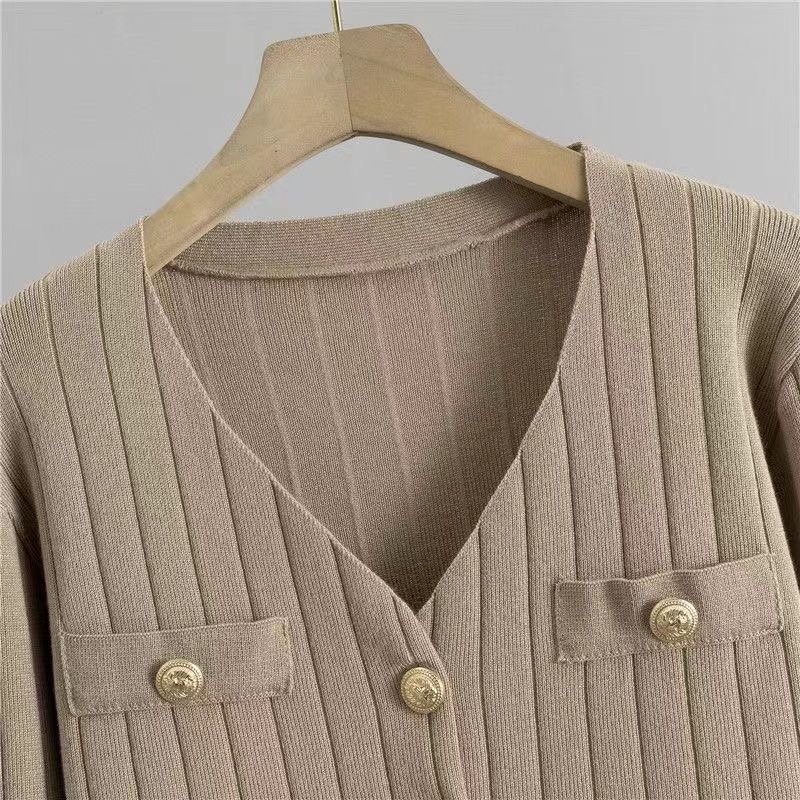 Wholesale 2024 Spring New Single Breasted Cardigan Vest Fashion Casual High Waist Pit Striped Pants Women's Set