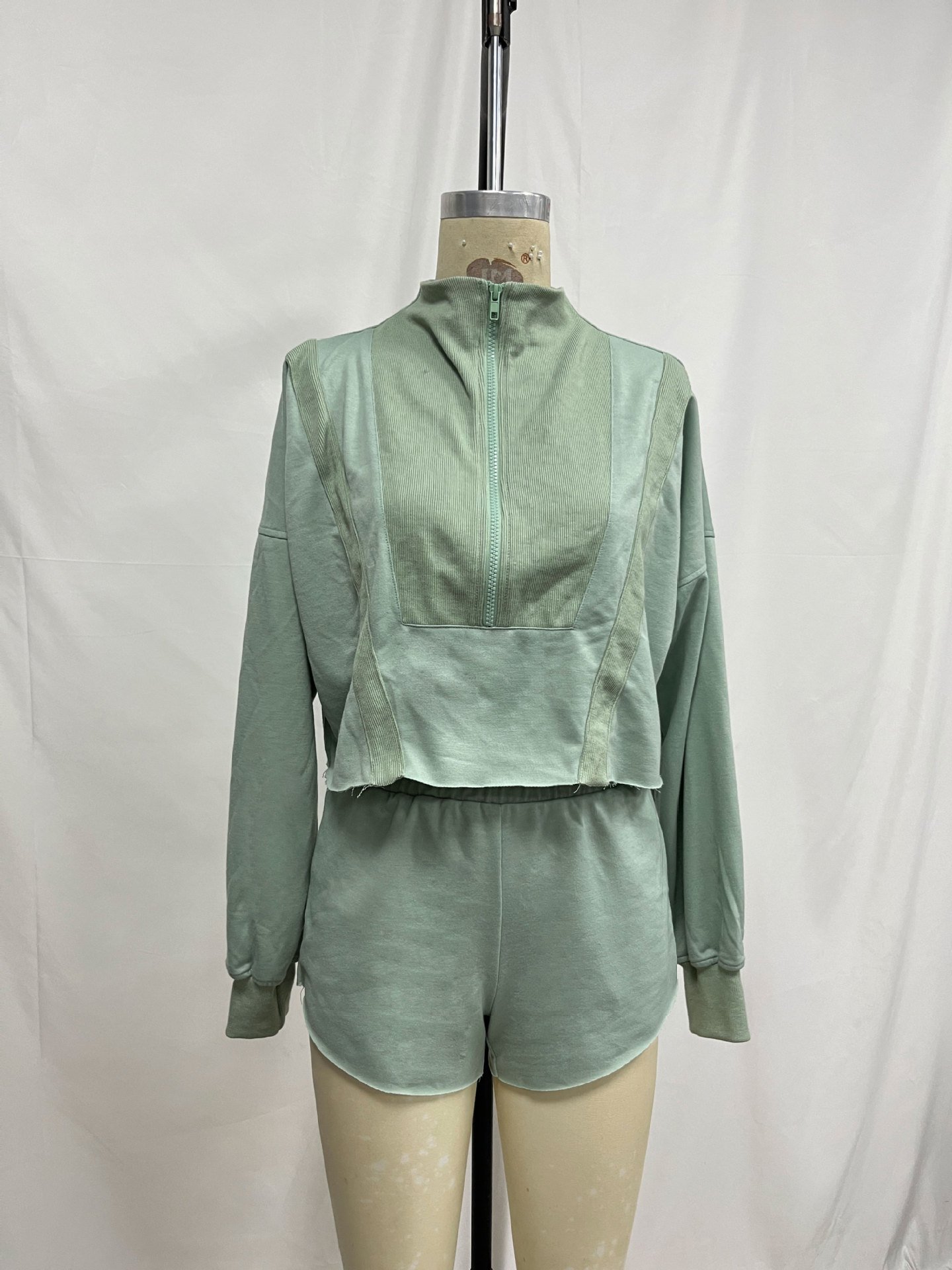 Manufacturer Outdoor Sports Blank Outfits Embroidery Plus Size Custom Logo Jogger Tracksuits Sexy Zip Stand Collar Women'S Sets