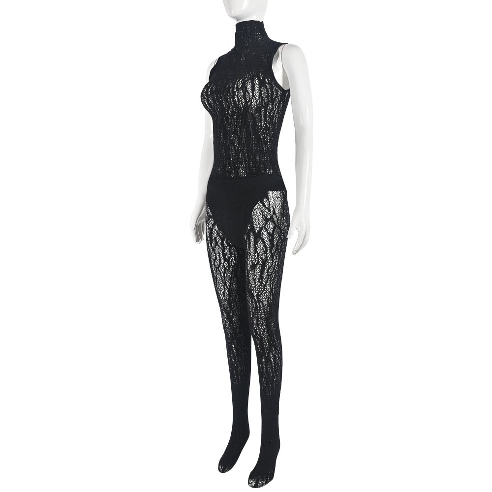 Summer Sexy Hot Casual Lady See Through Two Piece Set Mesh Sleeveless Top Long Pants Leggings Sets Clothing Bodycon Women's Sets