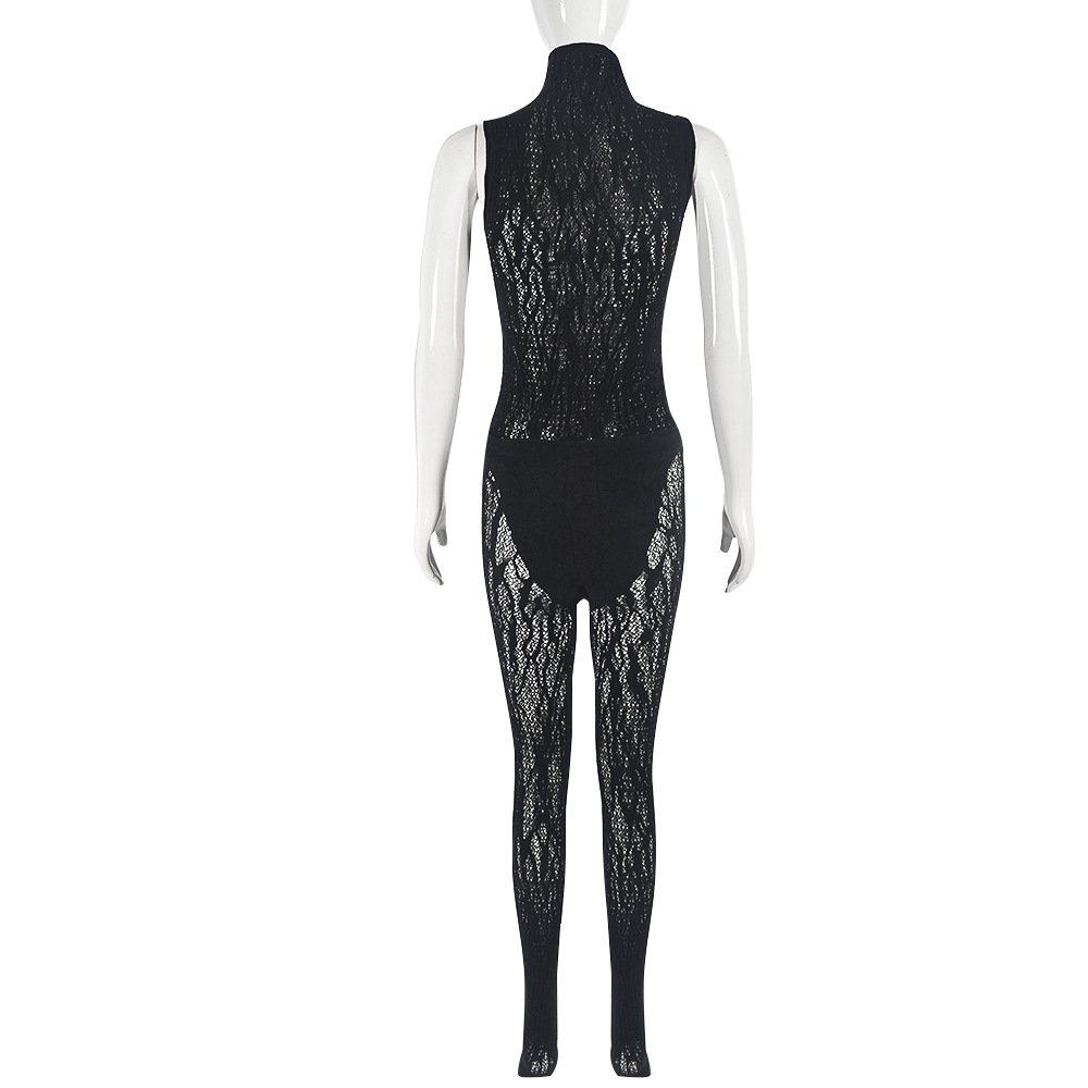 Summer Sexy Hot Casual Lady See Through Two Piece Set Mesh Sleeveless Top Long Pants Leggings Sets Clothing Bodycon Women's Sets