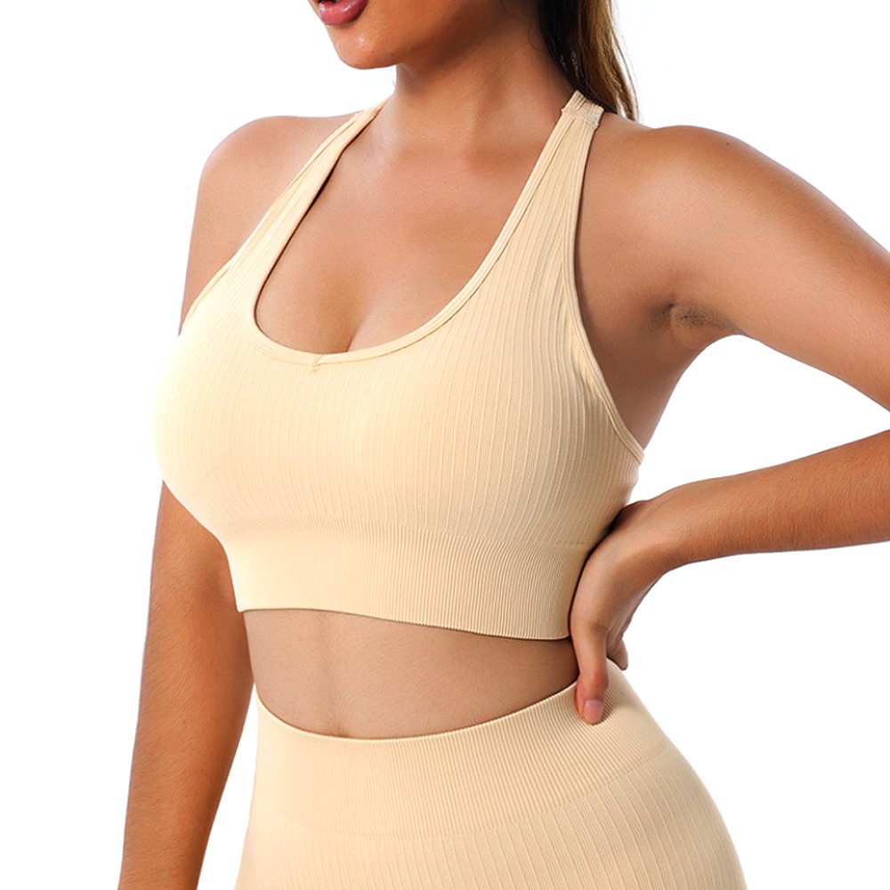 6 pieces Gym Fitness Women's Sets Performance Active Wear Seamless Ribbed Yoga Sets