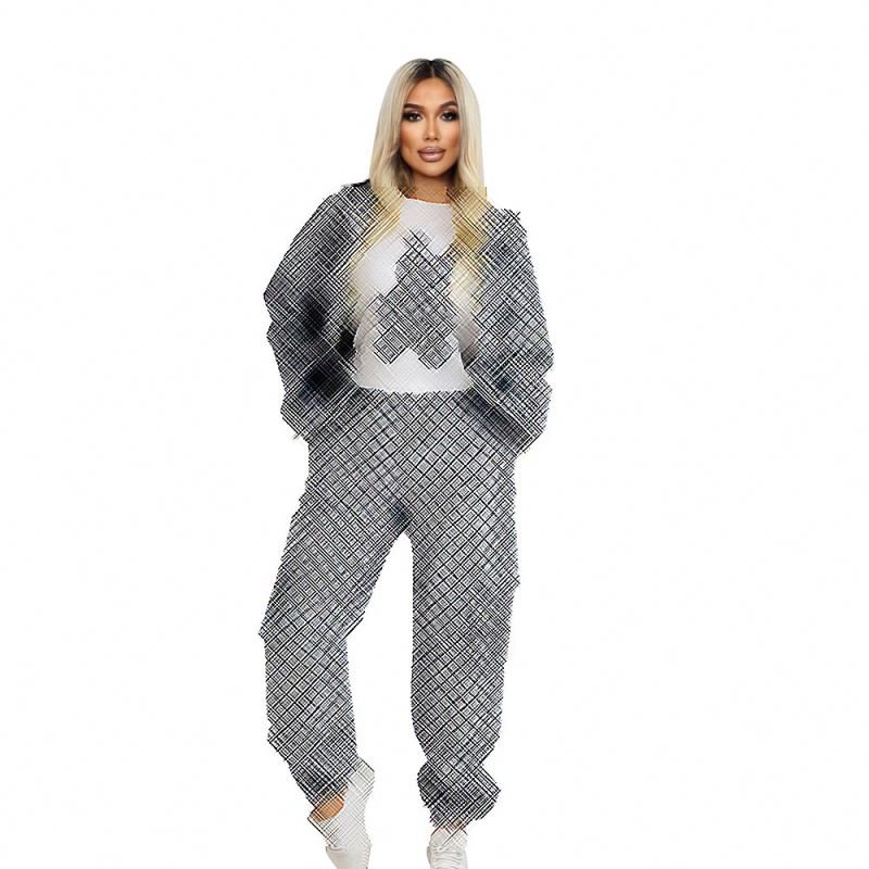 New Arrival Brand Women's Clothing Winter Boutique Trendy Women Hoodies Lounge Wear Sets Women's Two Piece Set