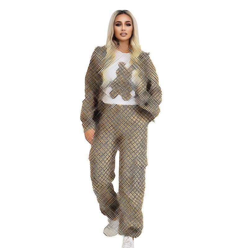 New Arrival Brand Women's Clothing Winter Boutique Trendy Women Hoodies Lounge Wear Sets Women's Two Piece Set