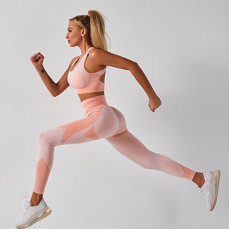 Custom Logo Women 4xl Seamless Jacket And Legging Set Plus Size Yoga Wear 3 Piece Set Activewear Gym Training Suits For Women