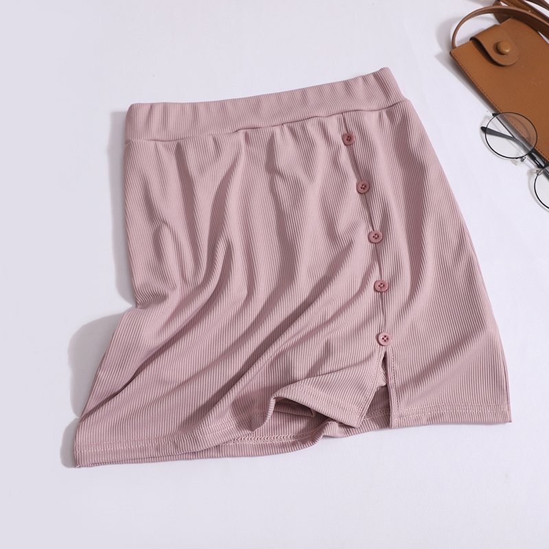 Boutique Wholesale 2024 Summer New Design Cross V-neck Short Sleeved High Waisted Buckle Slit Skirt Women's Set