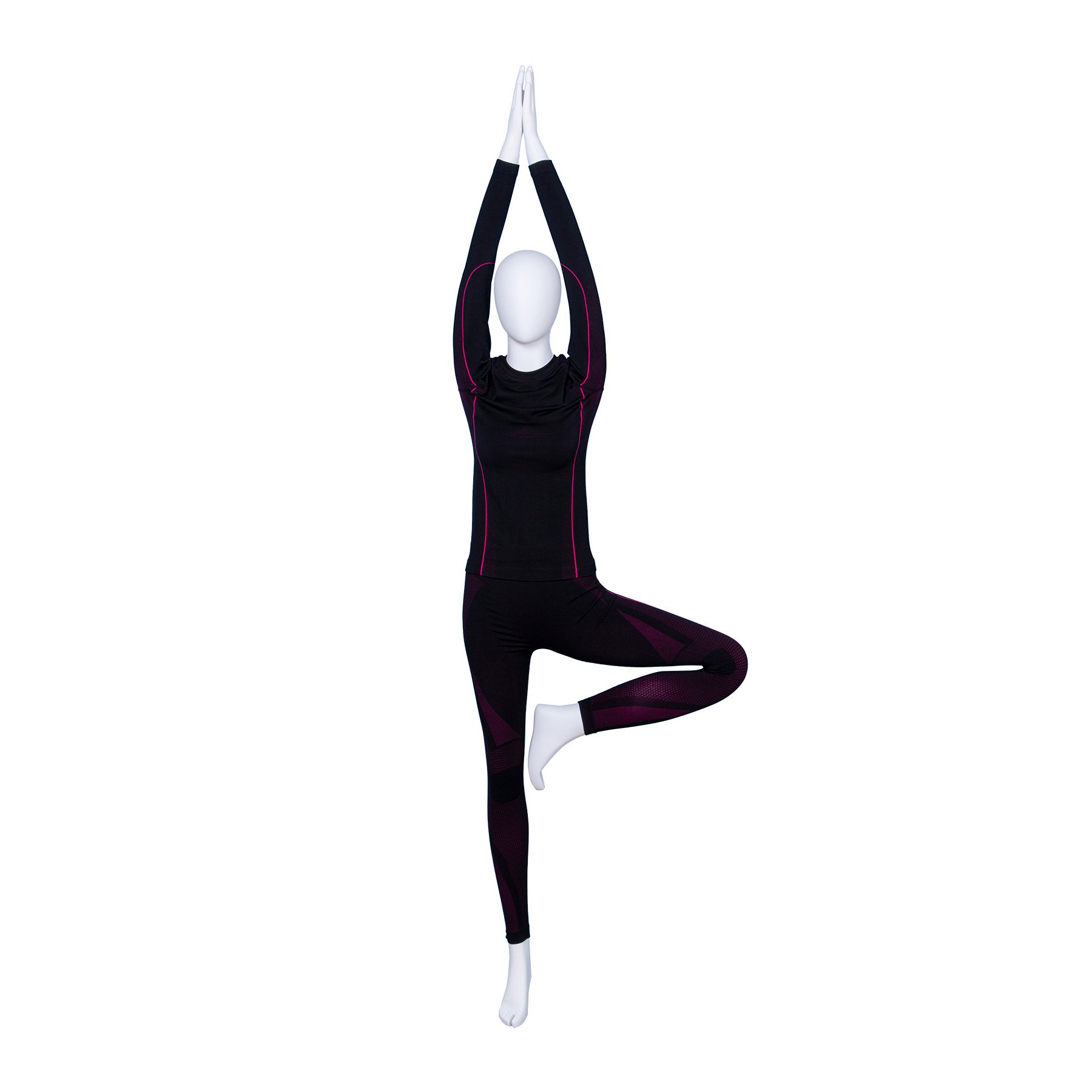 Women's high elastic yarns comfortable stretching moisture wicking sport set long sleeve fitness set for lady