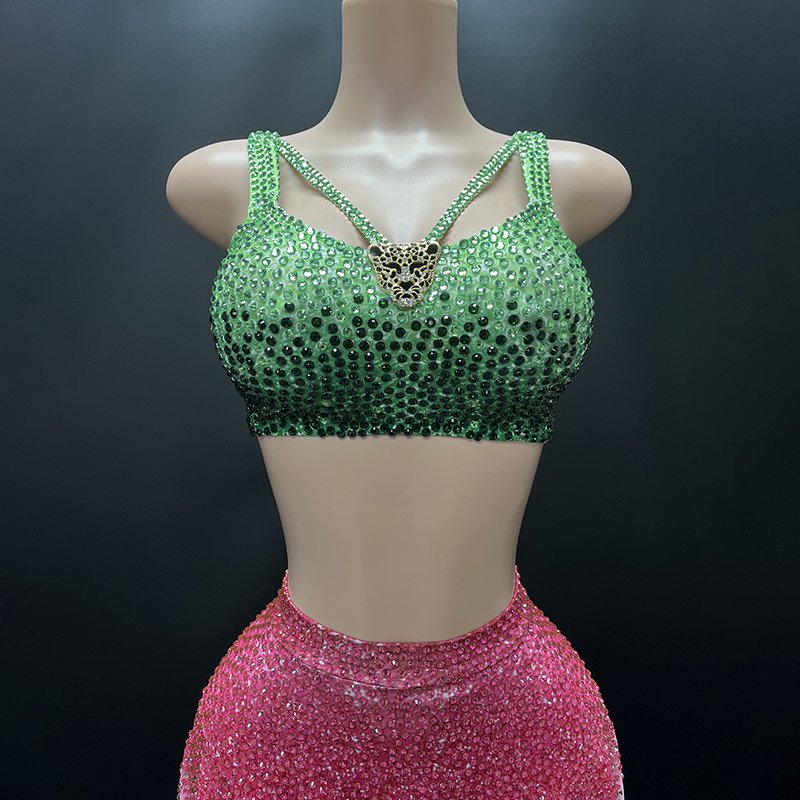Novance Y4190-AB New Product Ideas 2024 Wholesale Luxury Two Piece Women's Sets Fashion Birthday Stage Performing Outfit