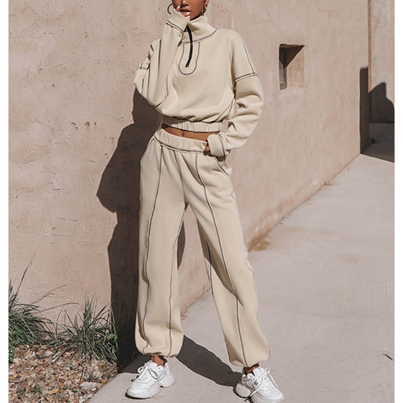 2024 Latest design custom high quality fall casual two piece set women pant clothing oversized hoodies sets for women