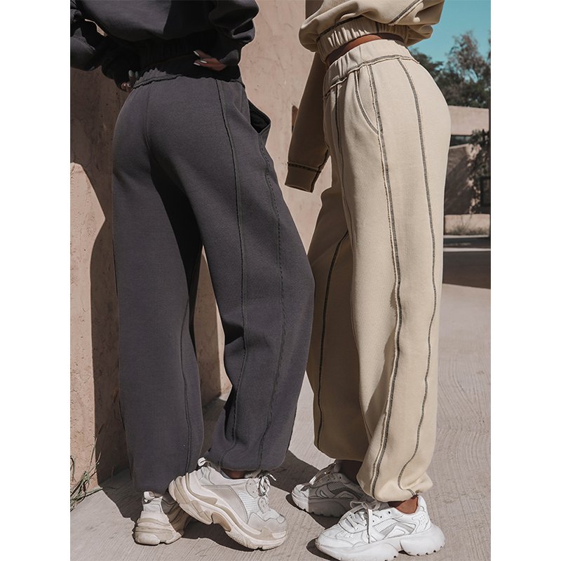 2024 Latest design custom high quality fall casual two piece set women pant clothing oversized hoodies sets for women