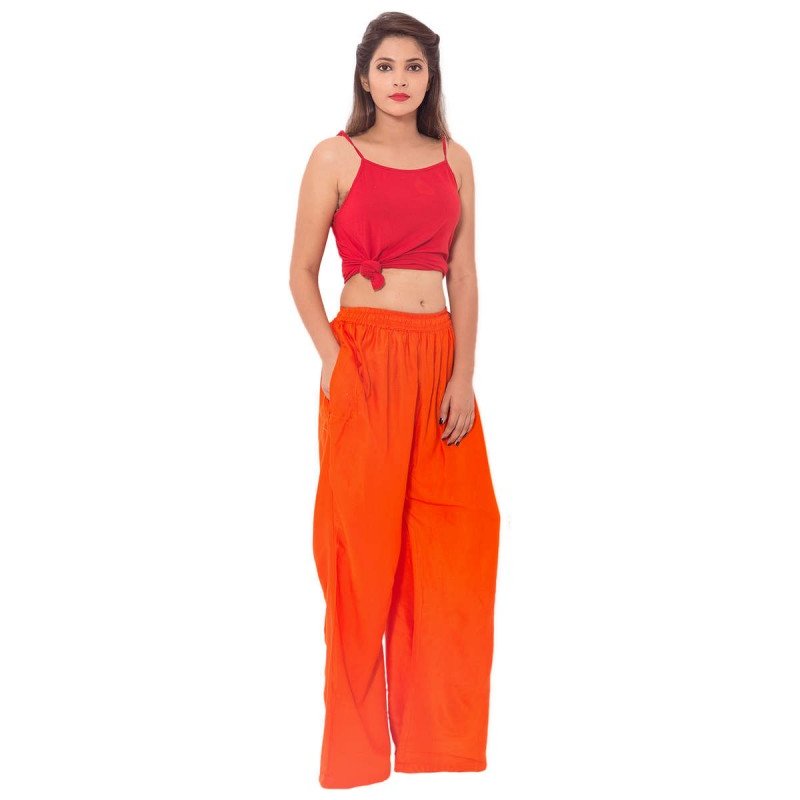 Women's Beautifully Designed Casual Wear Palazzo Lovely Colors and Sizes for Summer Elastic Decoration