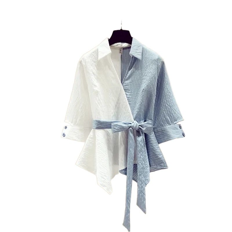Plus Size Women's Trendy Two-Piece Set Summer Suit Slimming Age-Reducing Petal Sleeve Short-Sleeved Skirt Catty Chubby Girls