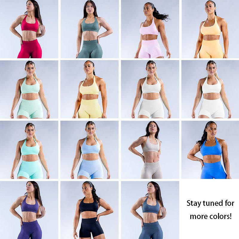 Seamless 3 Piece Sport Training Women Activewear Workout Gym Fitness Sets Wear Yoga Clothes Clothing Set Sportswear For Woman