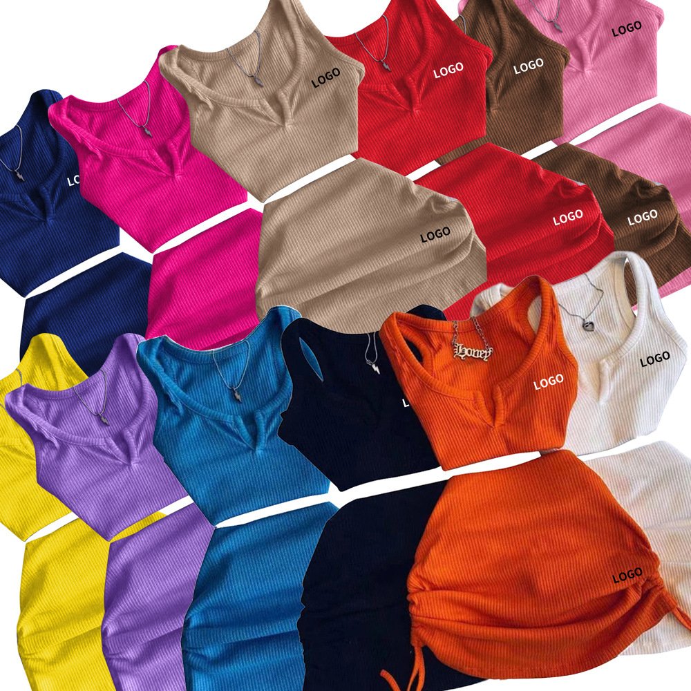 2024 New Arrival Summer Designer Clothes Women's Short Vest And Skirts Fashion Street Casual Two Piece Women's Sets