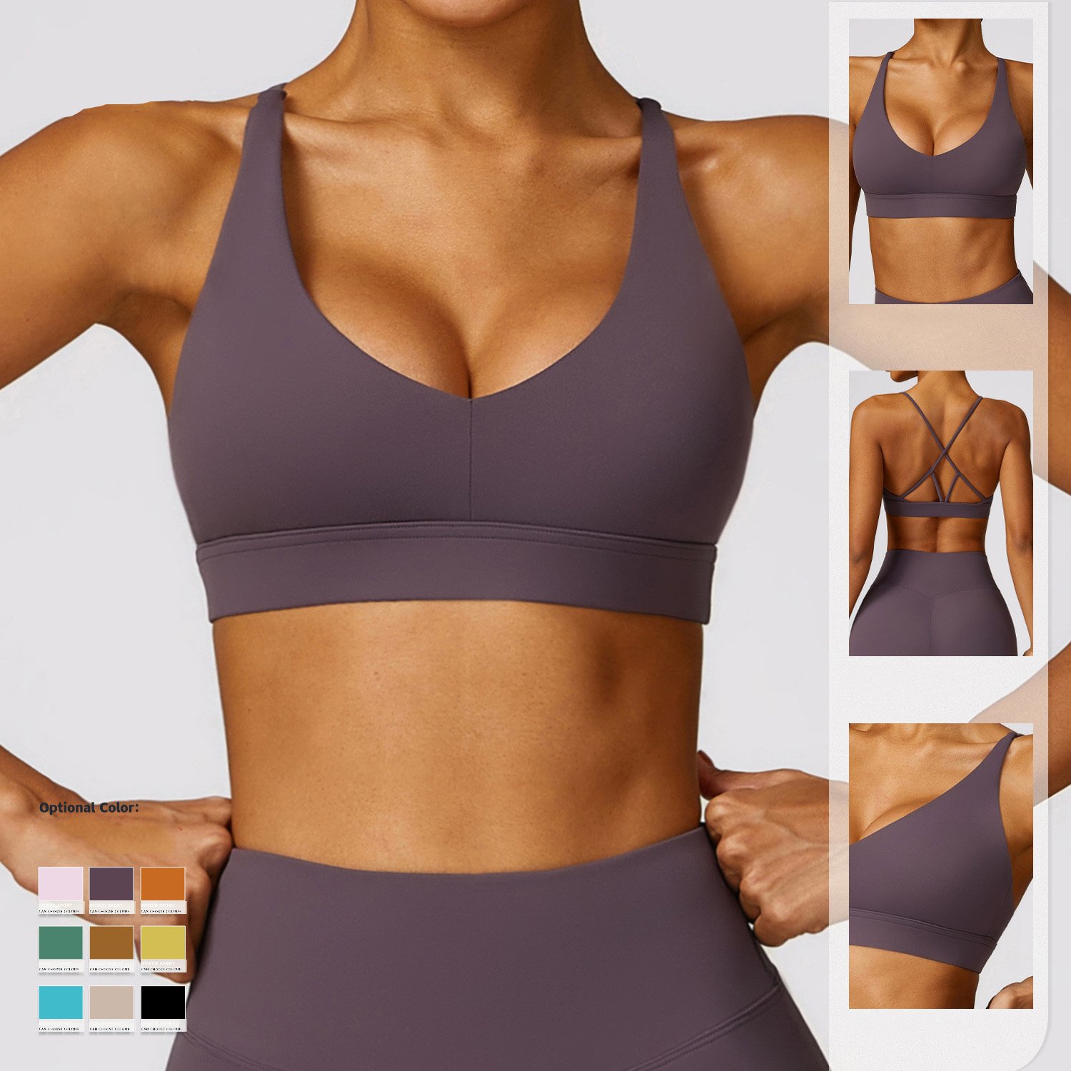 PASUXI Fitness Push Up Yoga Pants Sport Wear Women Tracksuit Cropped Top Leggings Gym Set Seamless Women Yoga Workout Set