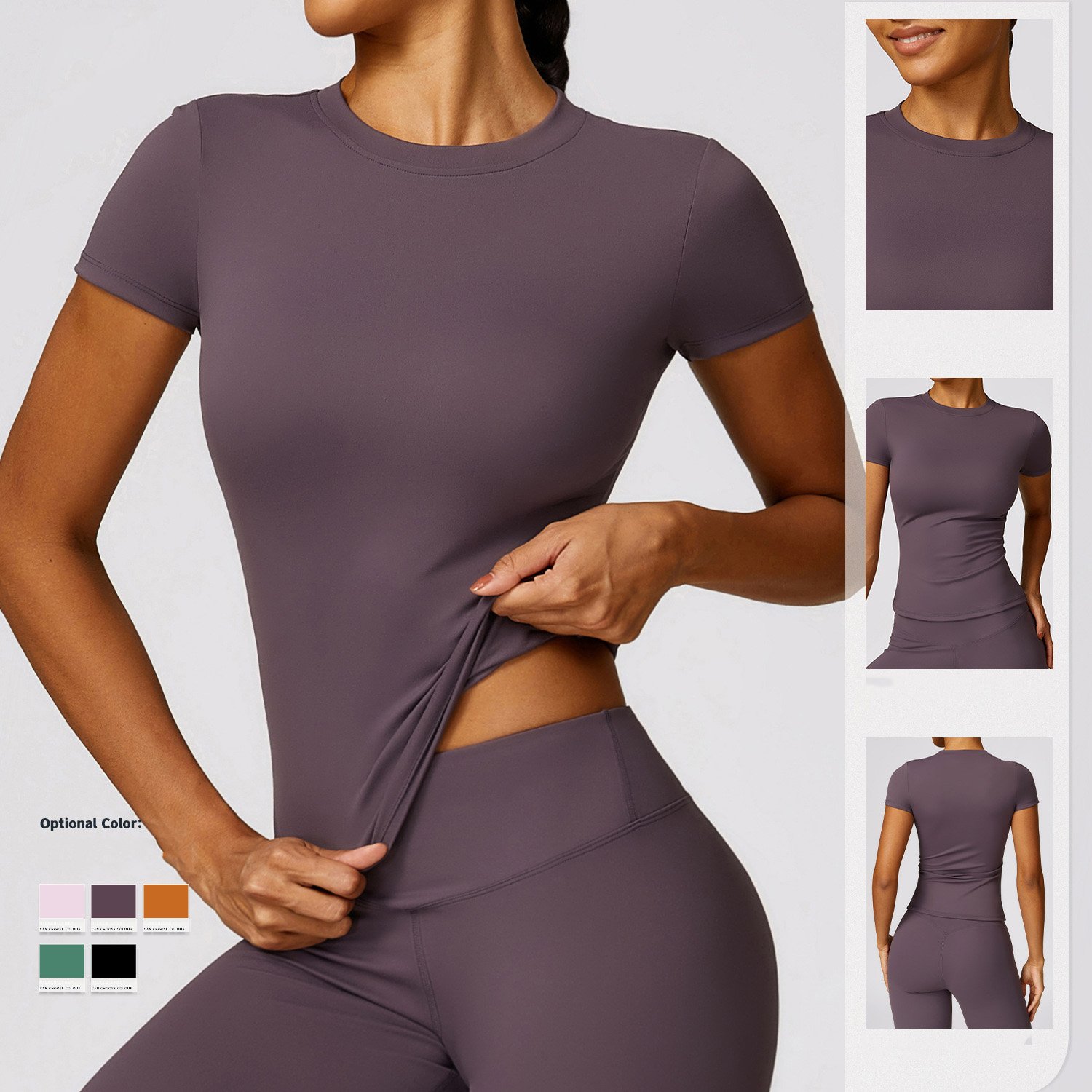 PASUXI Fitness Push Up Yoga Pants Sport Wear Women Tracksuit Cropped Top Leggings Gym Set Seamless Women Yoga Workout Set