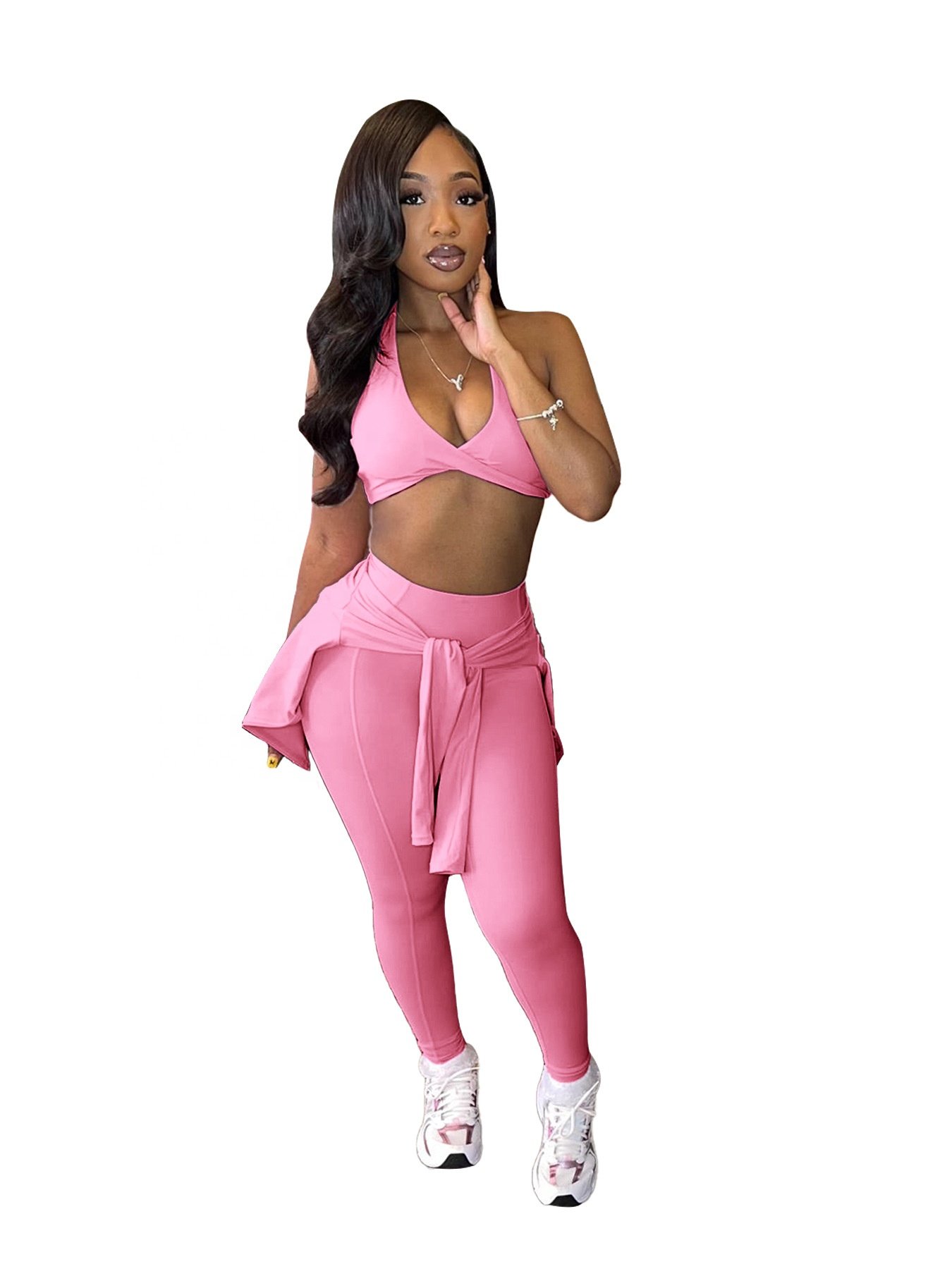 Custom 3 Pieces Sets Fitness 2024 Fall Women Clothes Gym Suit Jacket Sexy Back Bra High Waist Leggings Female Workout Sportswear