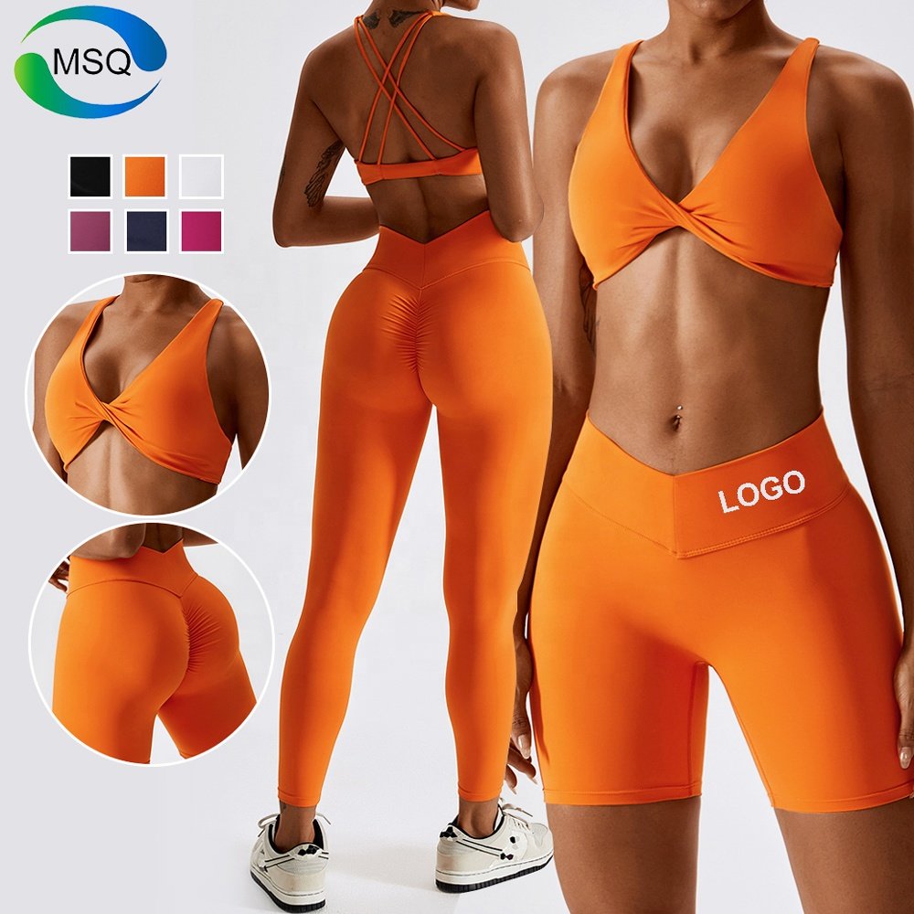 Custom Ropa Deportiva De Mujer Sports Clothing Seamed 4 Pieces Suit Active Wear Womens Activewear Gym Workout Fitness Yoga Set
