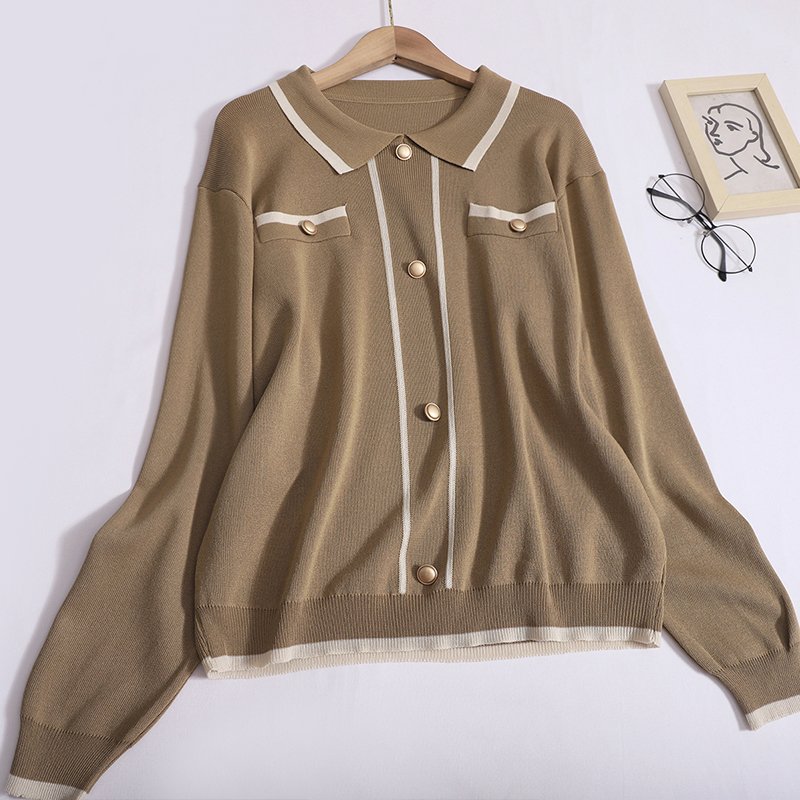 Wholesale 2024 Autumn New Style Single Breasted Temperament Knitted Sweater Loose Casual Wide Leg Pants Women's Set
