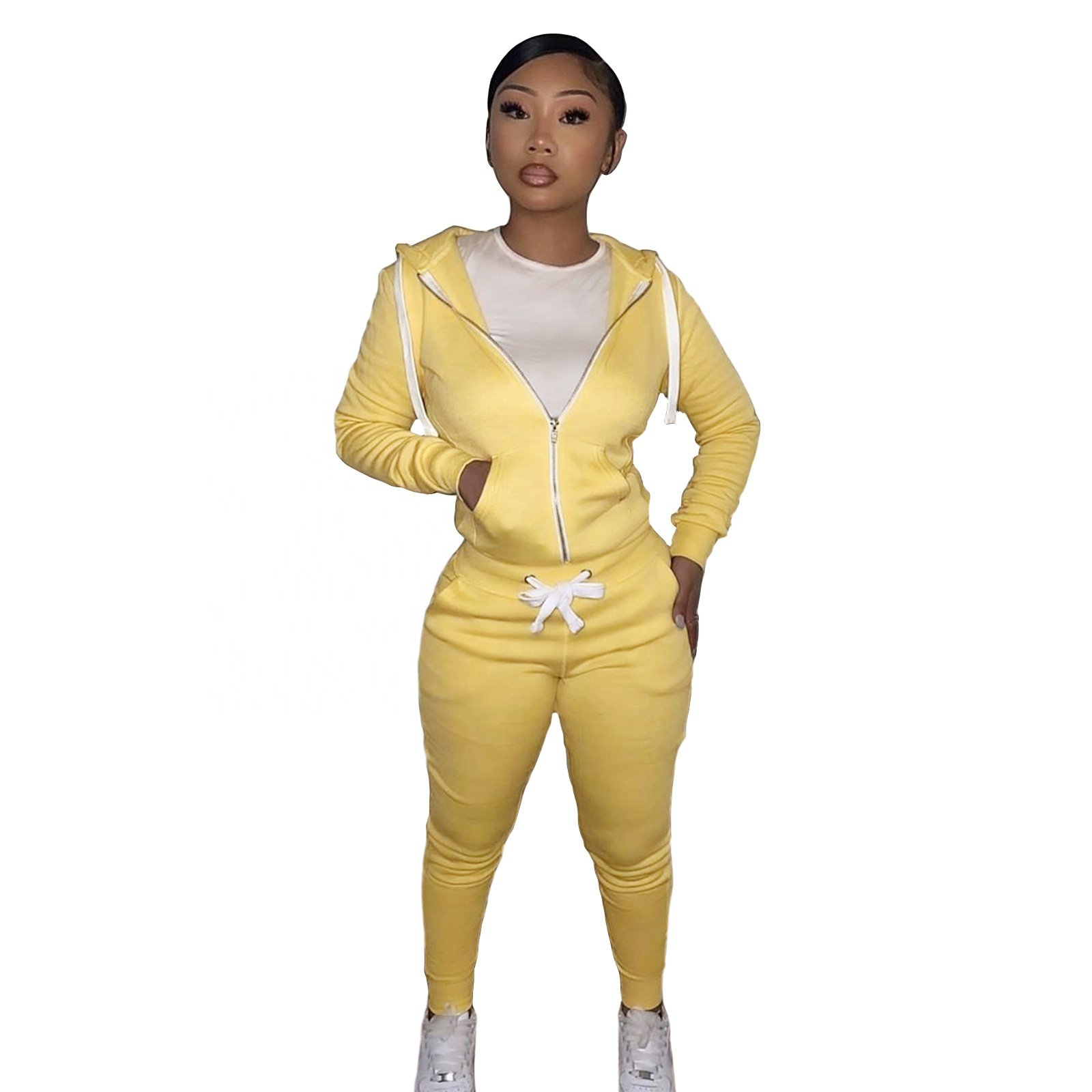 2024 New Plus Size Women'S Sportswear Set Custom Logo Sports Soccer Tracksuits Outfits Two Piece Set 2 Piece Set Jogger