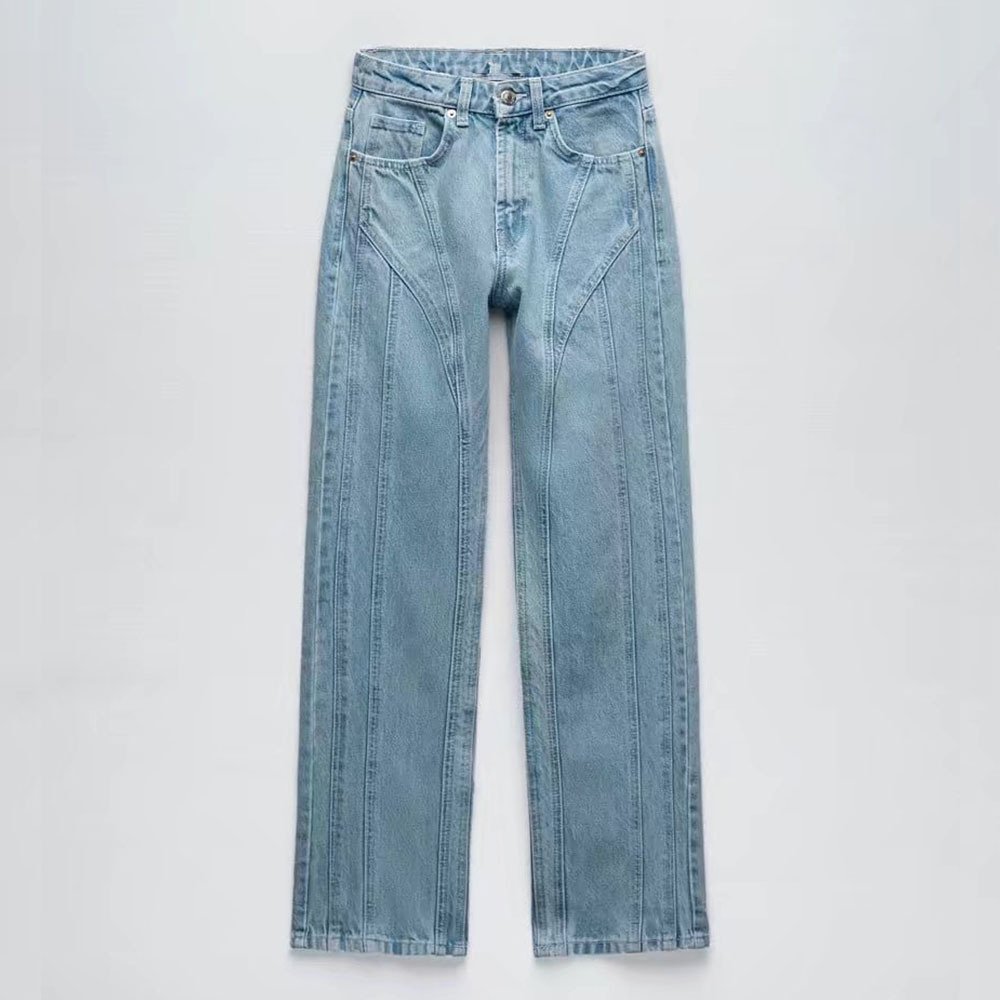 New Fashion Spring Fall Winter Lady Streetwear Blue Denim Jeans Crop Jacket Matching Sets Two Piece Pants Set Women'S Sets