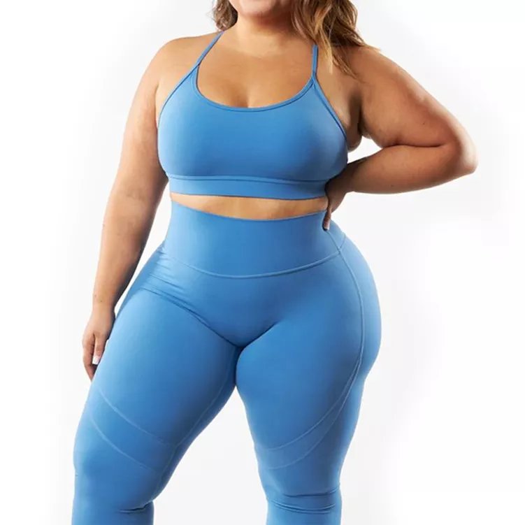 2024 wholesale custom plus size girls athletic gym fitness active 2 pieces workout sports wear high quality women's yoga sets