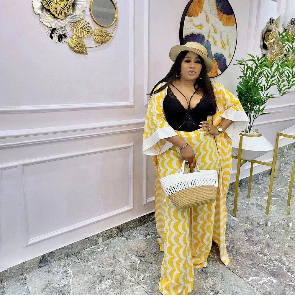 Best African Women's Suit Two Piece Set Summer 2023 Printing Ladies Dresses 2022 Elegant Women Clothing 3D Digital Printing