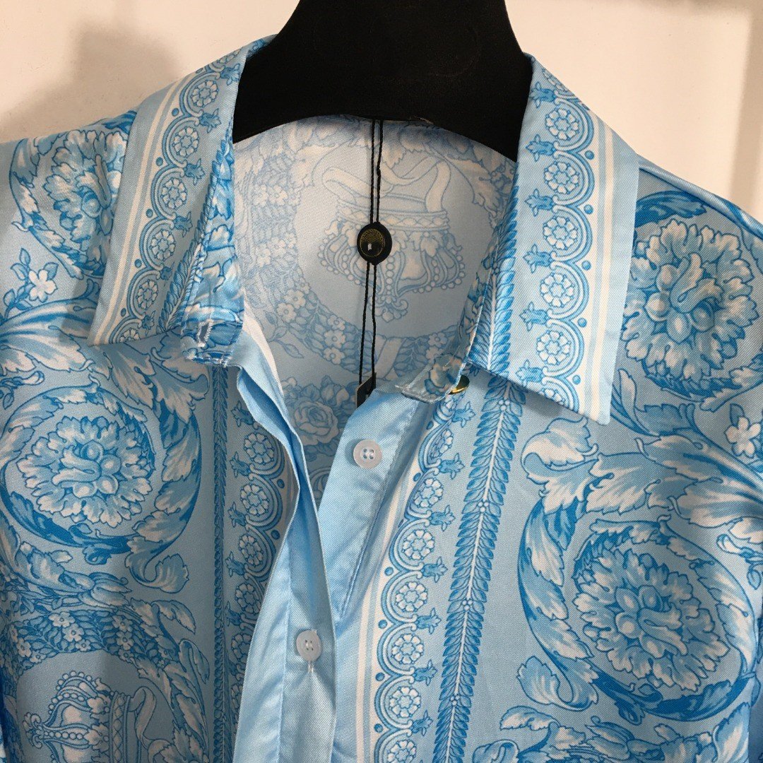 2024 summer new women's set Vintage Crown flower print flip leader shirt + pleated short skirt