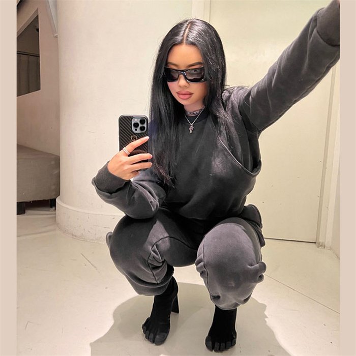 Women Cotton Tracksuits Set 2 Piece Jogging Suits Crop Sweatshirts Hoodies And Sweatpants Sets