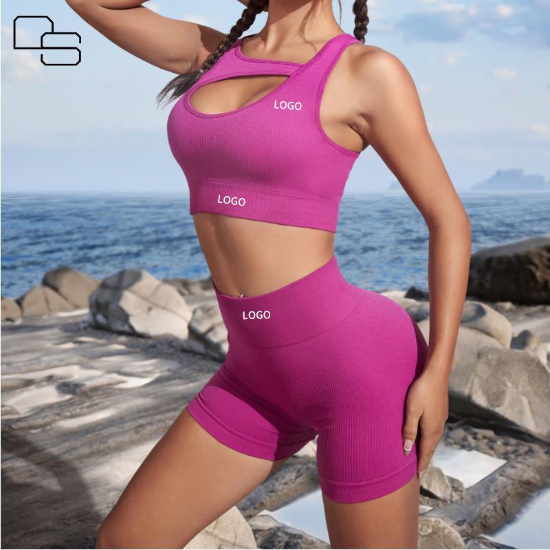 Gym Wear Women 2 Piece Sets Sports Bra Workout Shorts Set Women Gym Yoga Fitness Sets