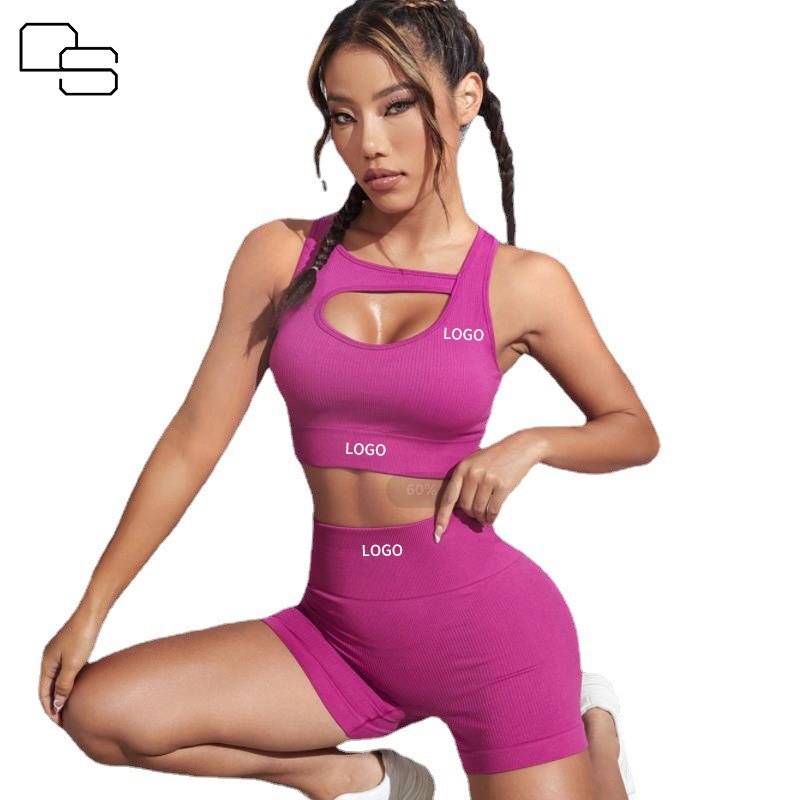 Gym Wear Women 2 Piece Sets Sports Bra Workout Shorts Set Women Gym Yoga Fitness Sets