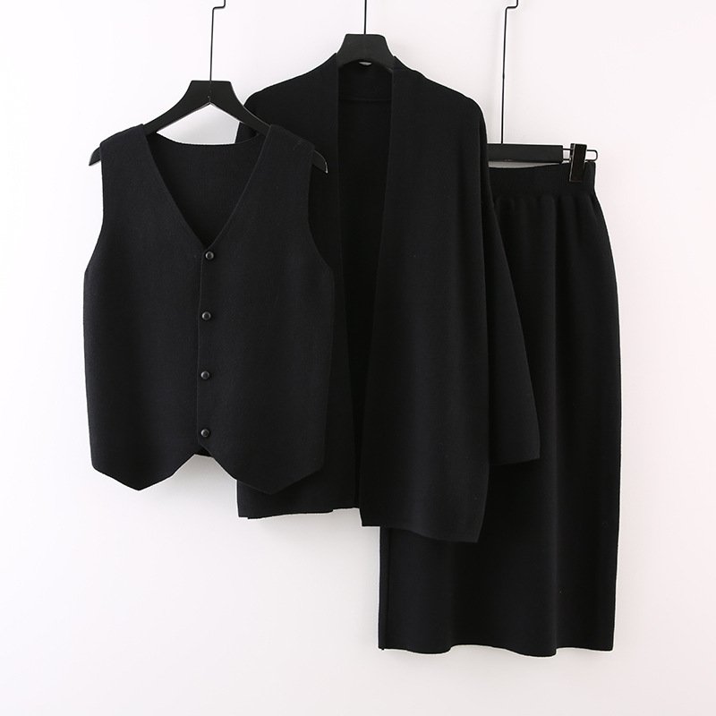 Boutique Wholesale 2024 Autumn New Fashion High-end Sweater Vest Half Skirt Women's Set