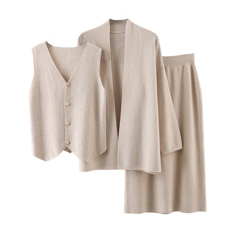 Boutique Wholesale 2024 Autumn New Fashion High-end Sweater Vest Half Skirt Women's Set