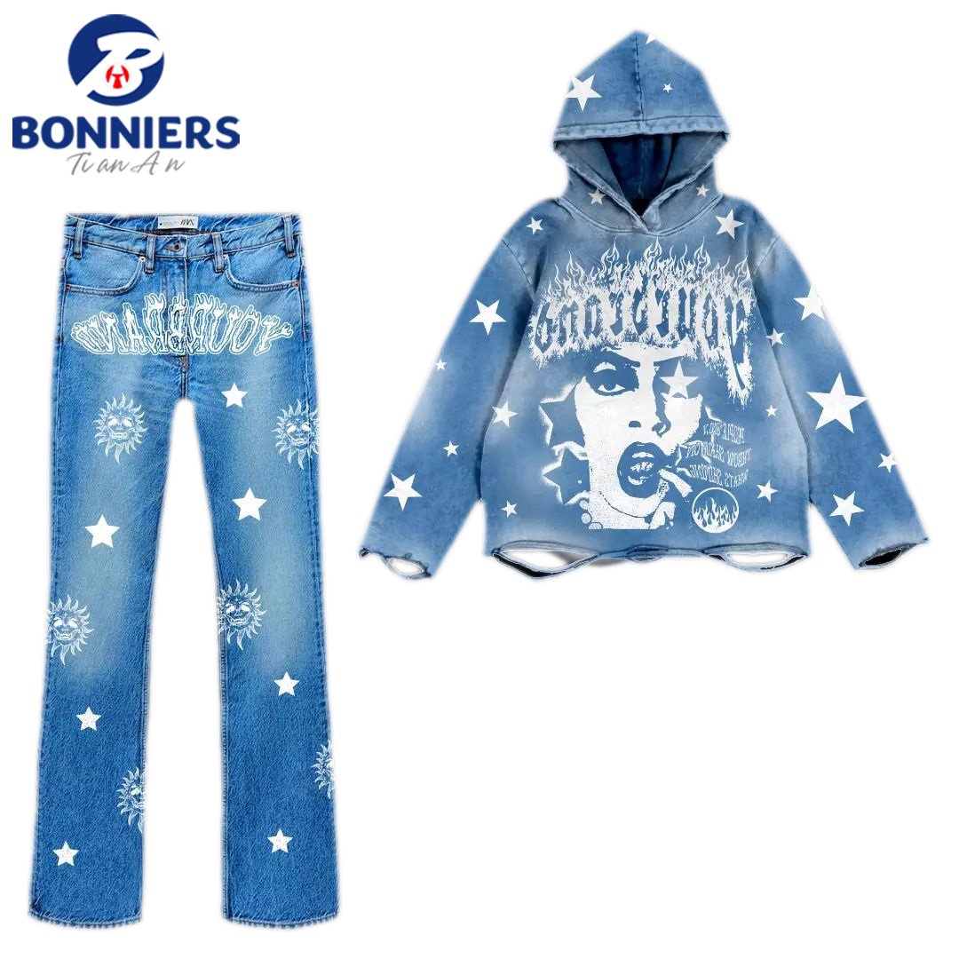 Design Custom Sweatsuit 2 Pieces Set Blank Hoodie and Trouser Jogging Suits Custom High Quality Sweatsuits Digital Print Adults