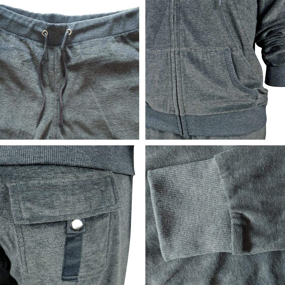Women's Velvet Sweat suits Set Women Set 2 Piece Tracksuit Full Zip Tracksuits Loungewear Pajamas Set with Pockets