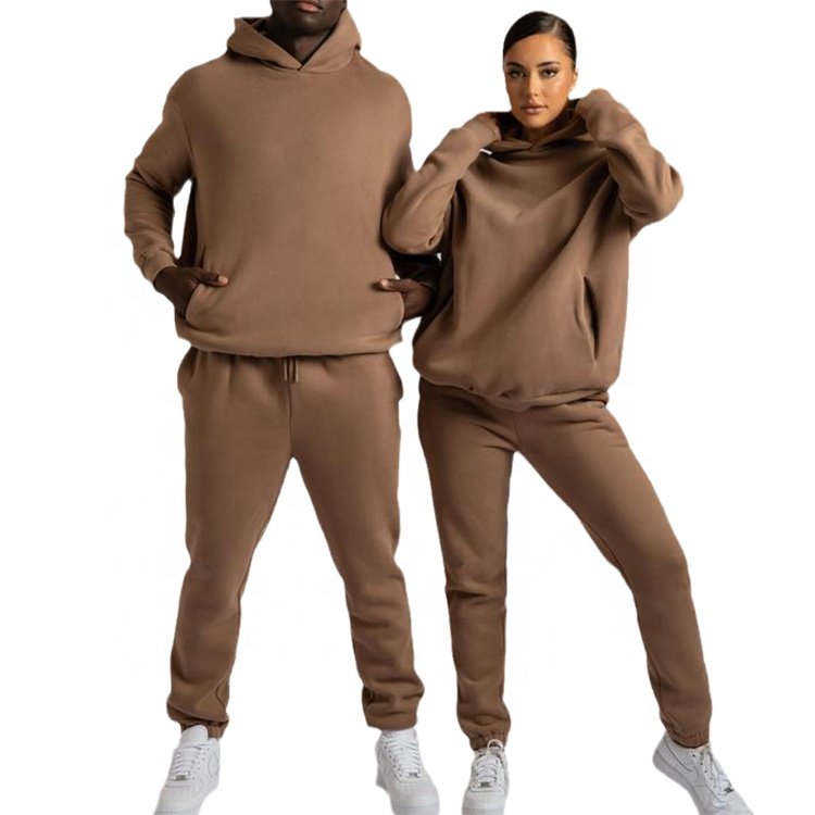 OEM service custom logo unisex sweatsuit Two Piece set blank Solid Color Women's Hoodies Tracksuit Sweatshirt women tracksuit