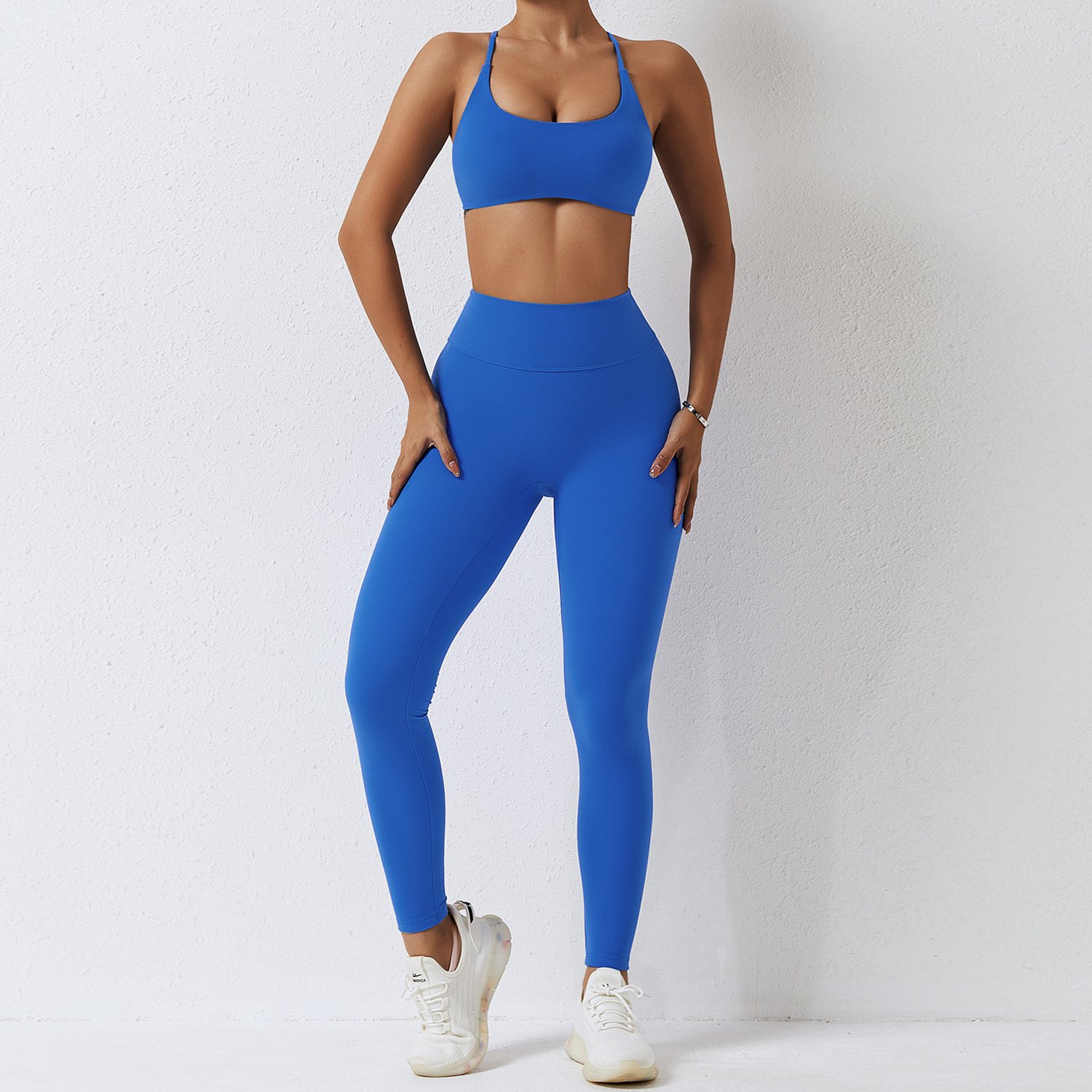 Custom Logo Women Sport Clothes Ladies Gym Fitness Active Wear High Waisted Pants 2 Piece Set Seamless Yoga Set