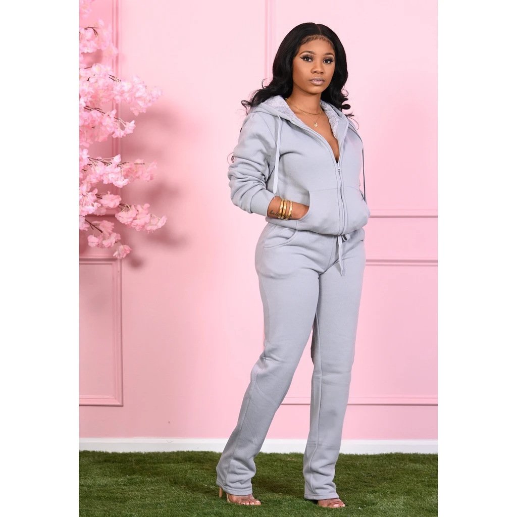 PASUXI Custom Zip Hoodie Women Tracksuits Workout Joggers Sets Women Two Piece Pants Set Women's Sweatsuits Set