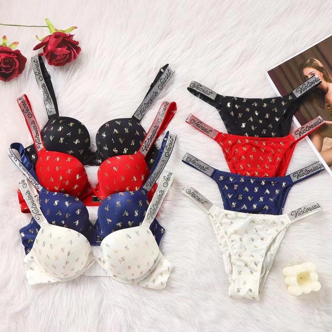 Wholesale New European and American Women's Underwear Set Hot Diamond Set