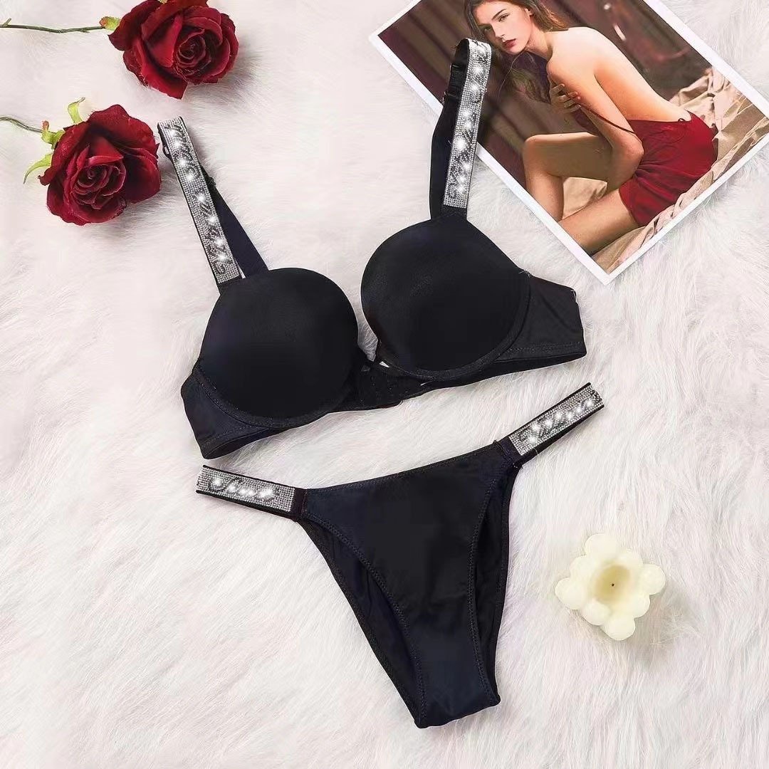 Wholesale New European and American Women's Underwear Set Hot Diamond Set