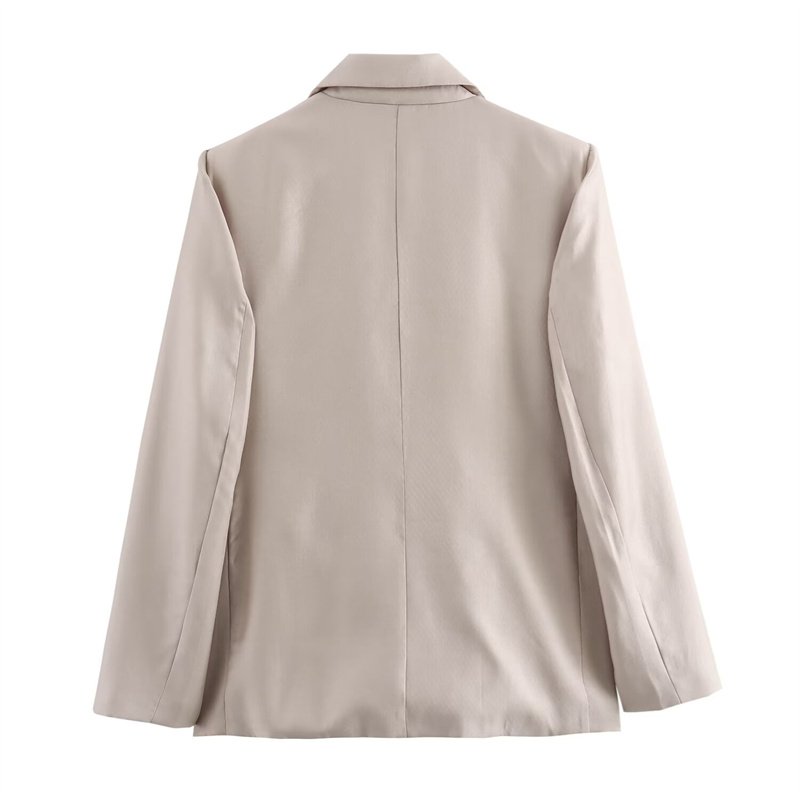 TAOP&ZA women's clothing 2024 summer new style bright effect double-breasted suit jacket 3199341 3202341