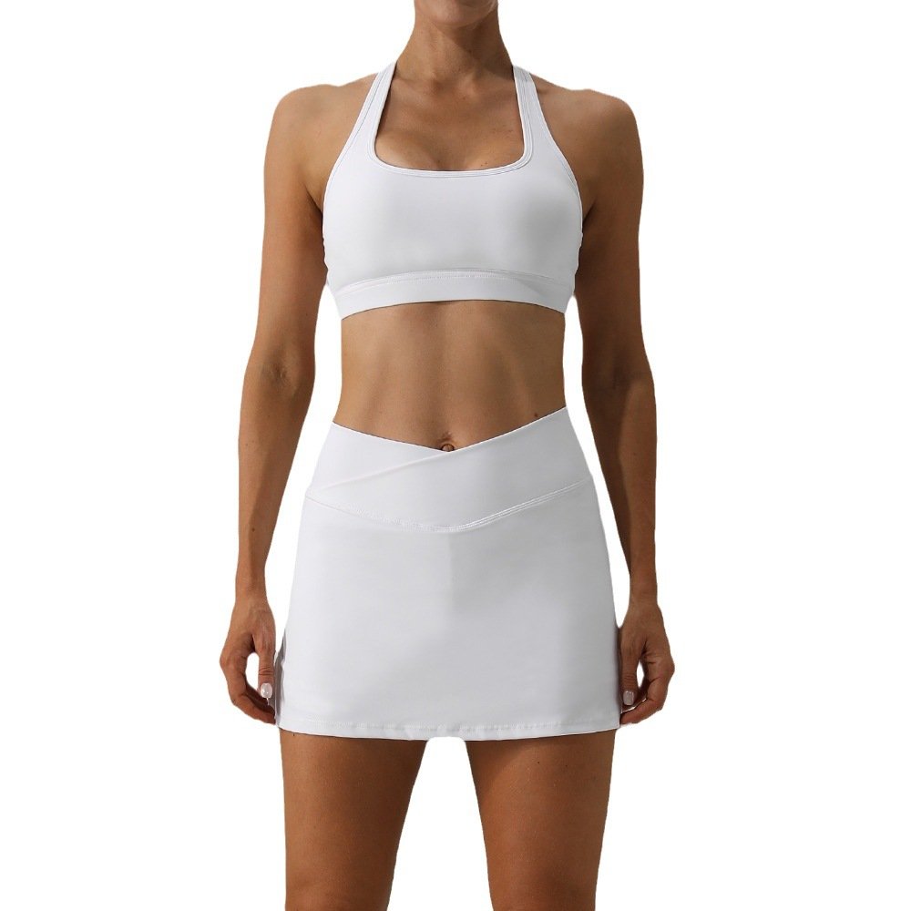 Yoga Gym Set Women Short Underwear Women's Nudity High Elasticity Tennis Skirt Gym Pilates Yoga Suit Sportswear Woman Clothing