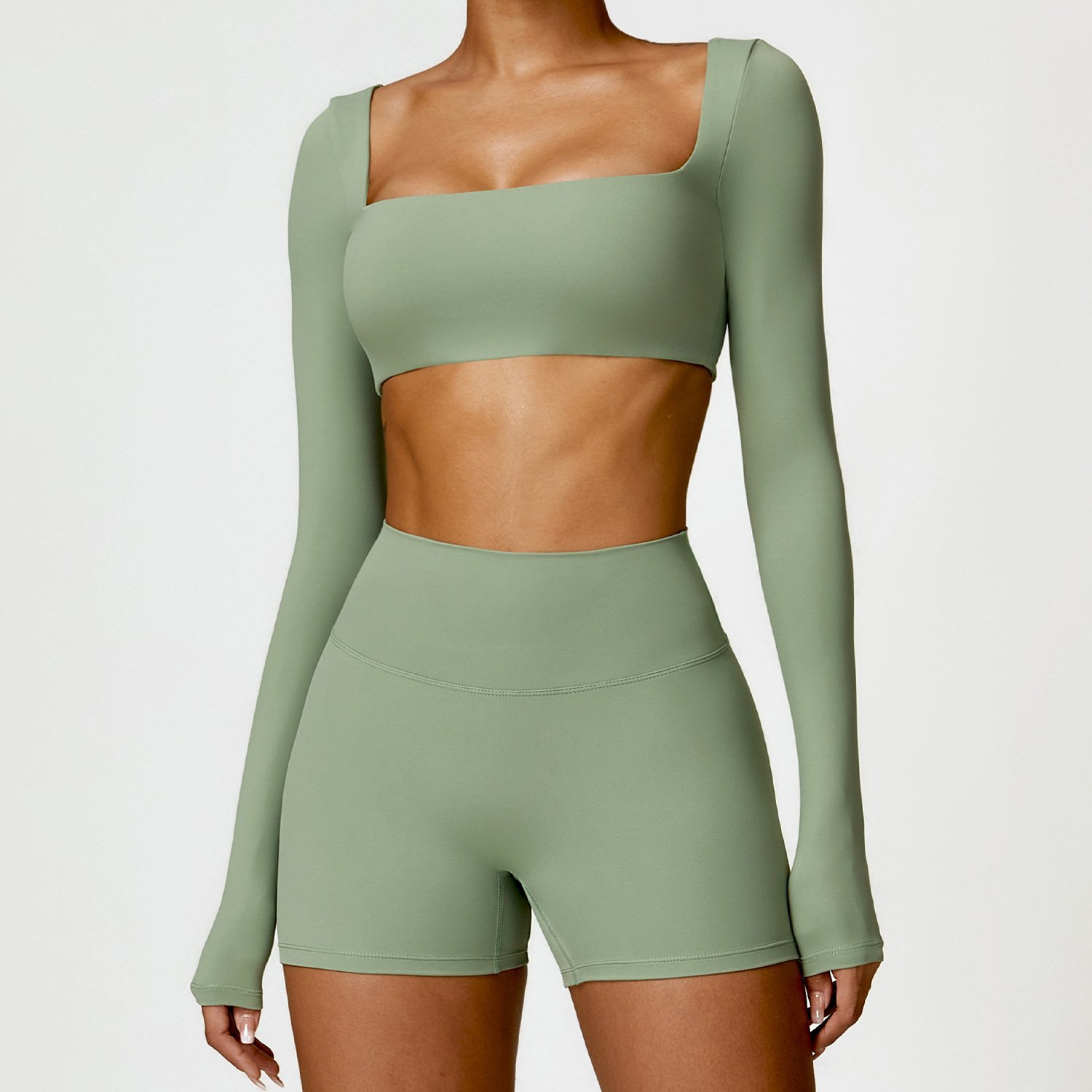 Wholesale High Quality Yoga Leggings Plus Size Women's Sets Casual Gym Fitness Sets Fashion Sport Pure Color Women's Sets