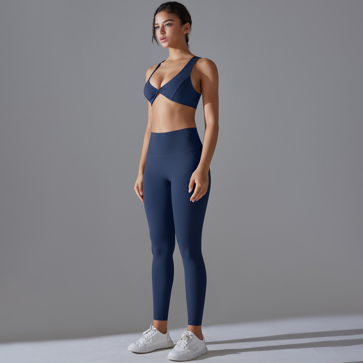 PASUXI Custom LOGO Women Gym Fitness Sets Activewear Outfits Workout Clothing Sports Bra Short Top Leggings Seamless Yoga Set